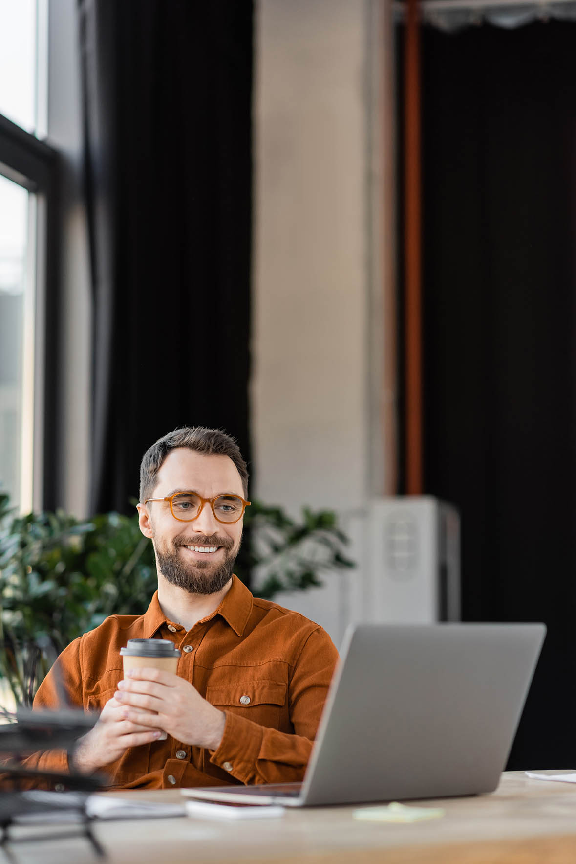 photo of happy founder